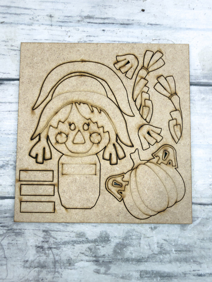 Scarecrow Girl and Pumpkin Hugger Kit