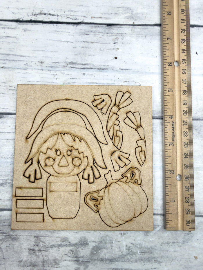 Scarecrow Girl and Pumpkin Hugger Kit