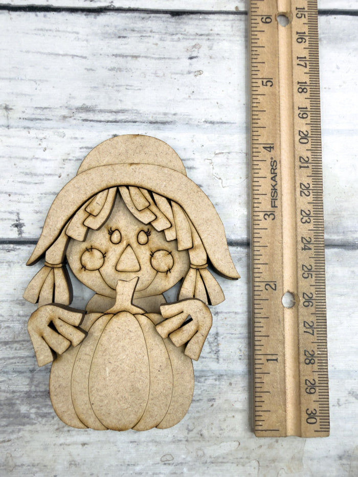 Scarecrow Girl and Pumpkin Hugger Kit