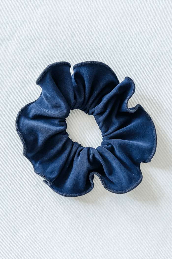Scrunchies in Navy Print