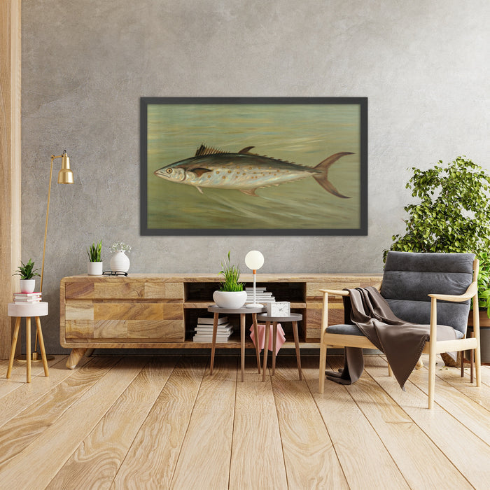 A framed image of