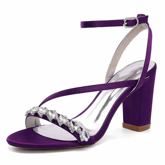 sd-hk Elegant Ankle Strap Dress Shoes in White