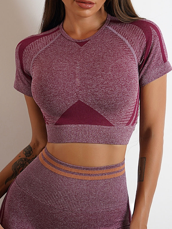 Purple / S / Short Sleeves