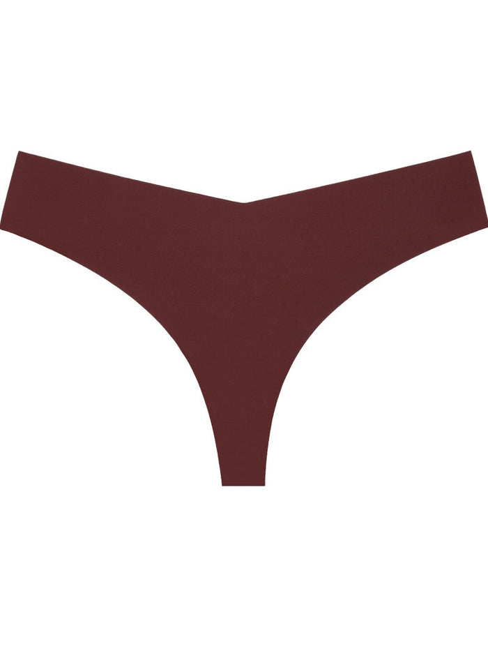 Seamless V-shape waisted T-back Underwear