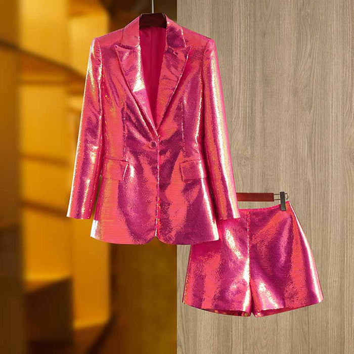 Sequin blazer with matching Shorts Suit