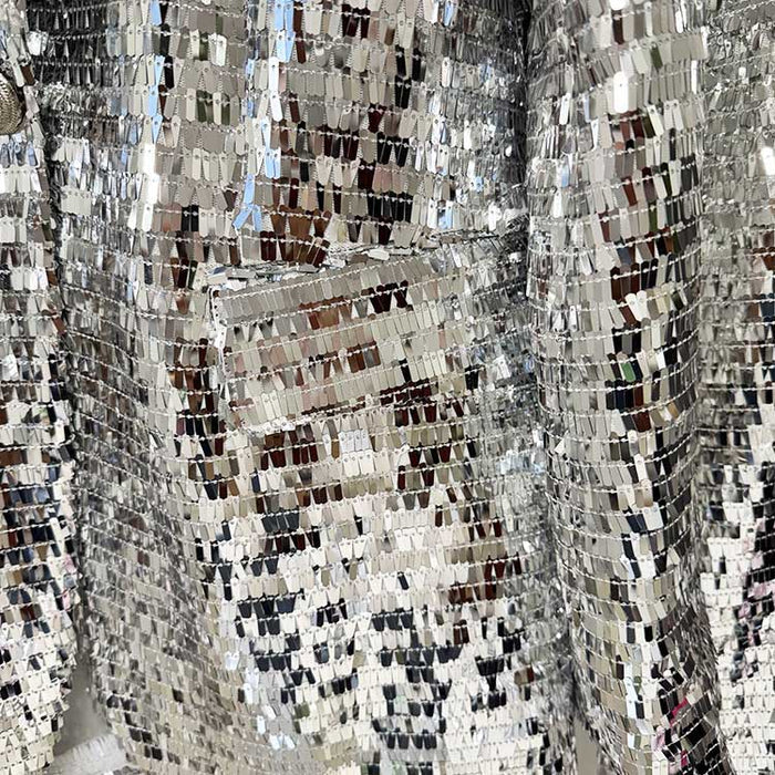 Sequin-Embellished Silver Pantsuit For Women