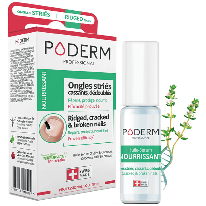 Serum Treatment for Striated, Dry, Brittle Nails - 8ml - Nourishing - Poderm Professional - My Podologie