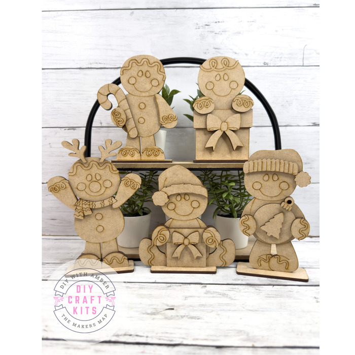 Set Gingerbread Christmas Friends DIY Kit