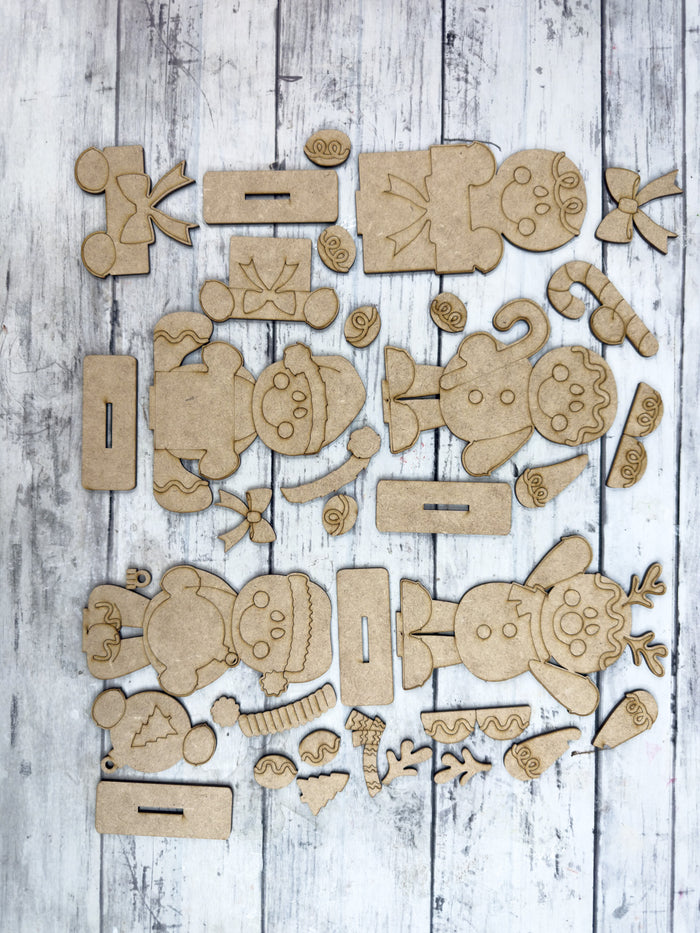 Set Gingerbread Christmas Friends DIY Kit