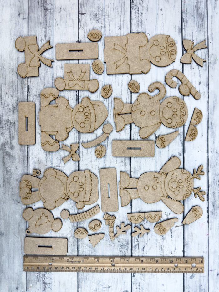 Set Gingerbread Christmas Friends DIY Kit
