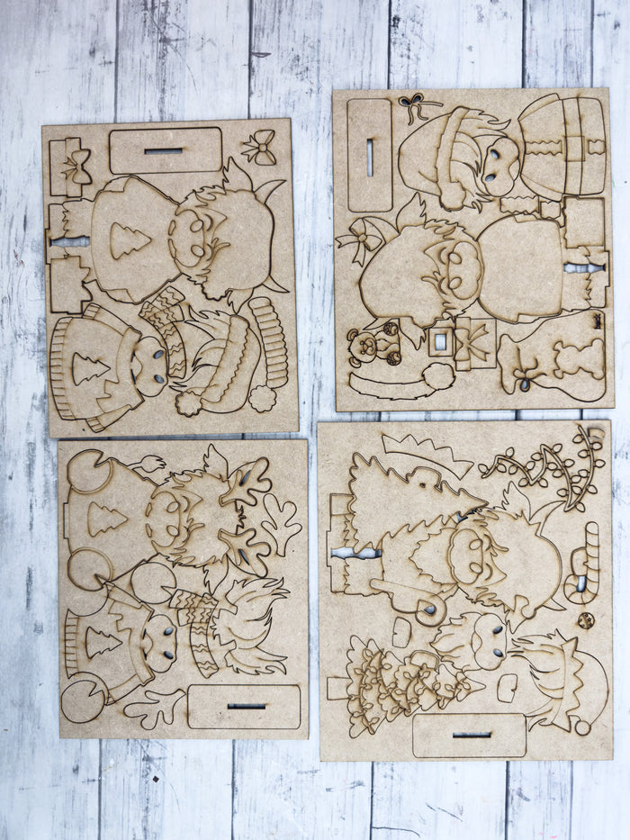 Set Highland Cow Christmas Friends DIY Kit