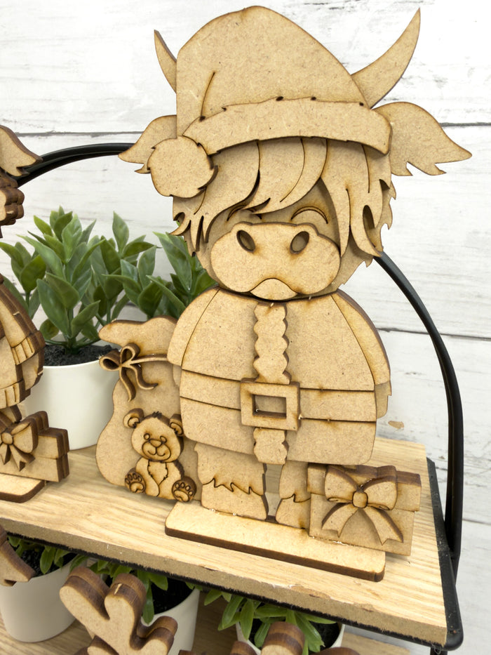 Set Highland Cow Christmas Friends DIY Kit