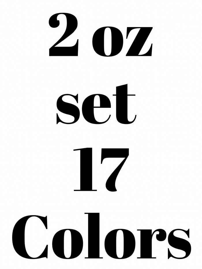 Set of 17 Colors 3-6 mm Crushed Glass