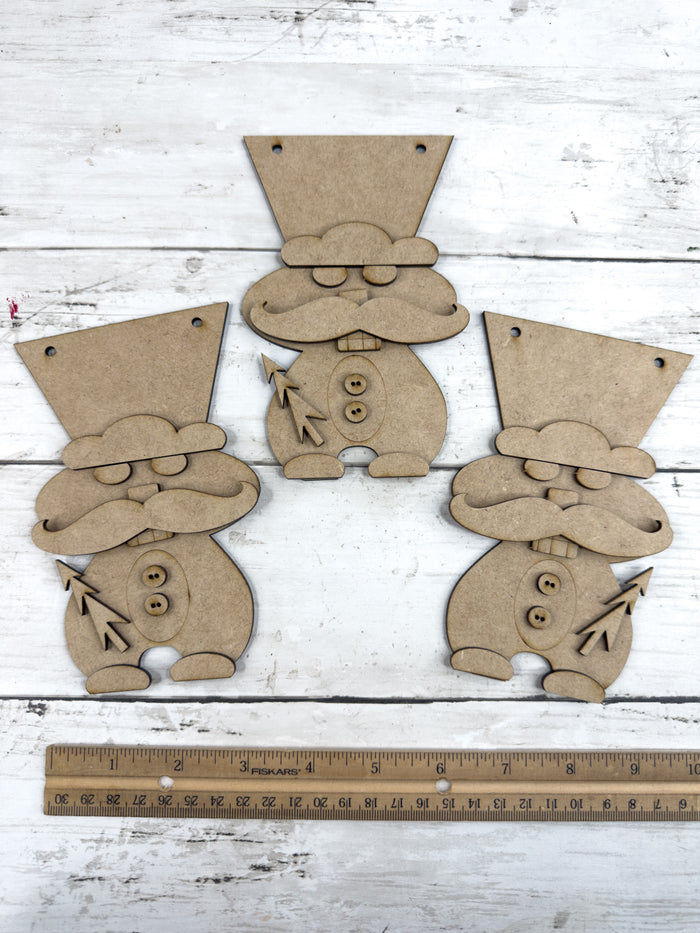 Set of 3 Primitive Nutcracker Ornaments Kit