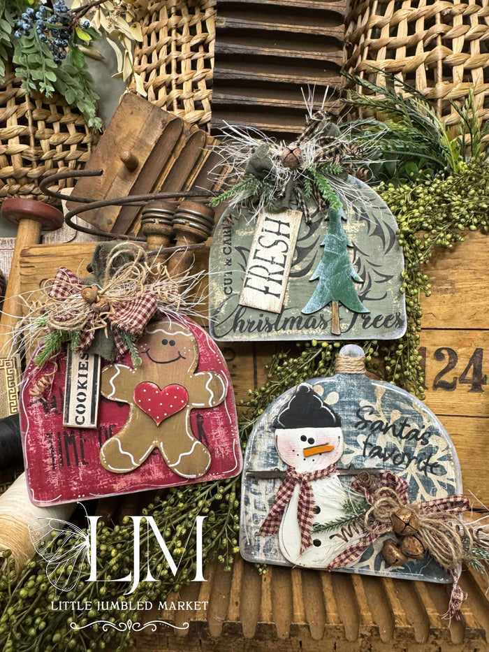 Set of 3 Primitive Ornaments DIY Kit