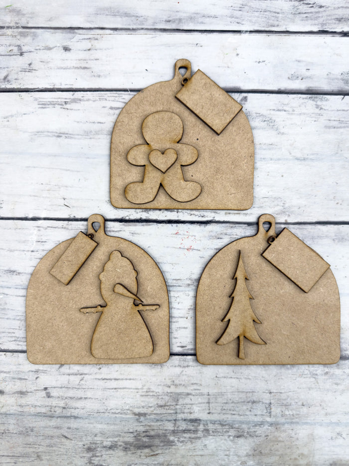 Set of 3 Primitive Ornaments DIY Kit