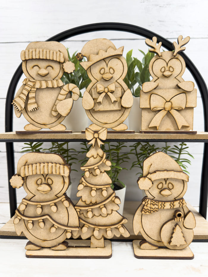 Set of 5 Christmas Penguins DIY Kit