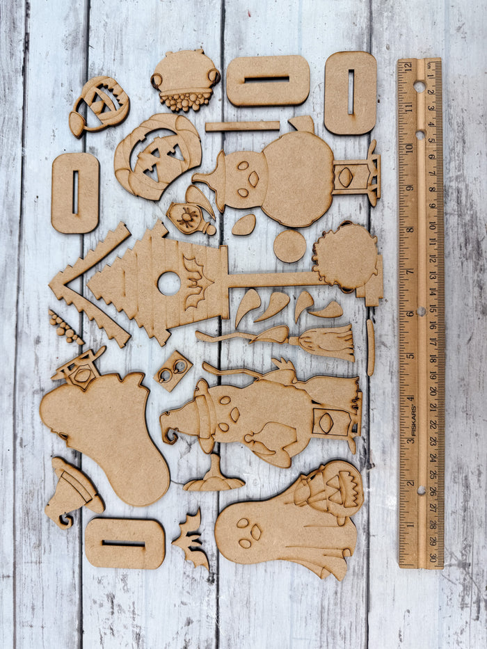 Set of Halloween Birdies and Birdhouse DIY Craft Kit