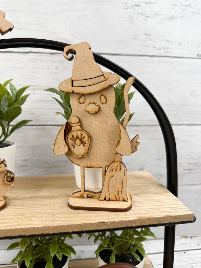 Set of Halloween Birdies and Birdhouse DIY Craft Kit