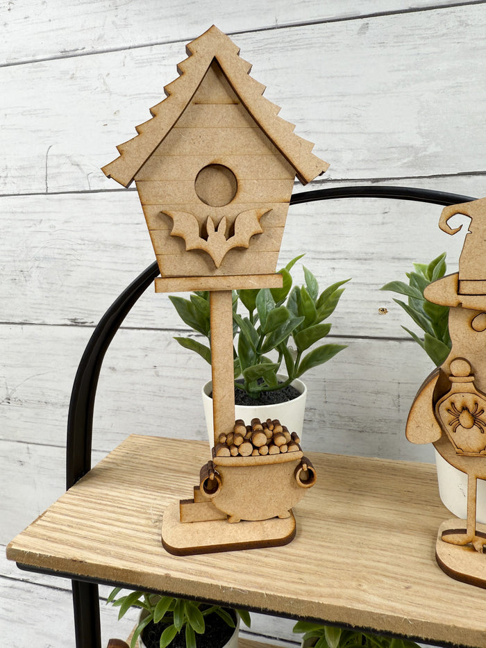 Set of Halloween Birdies and Birdhouse DIY Craft Kit