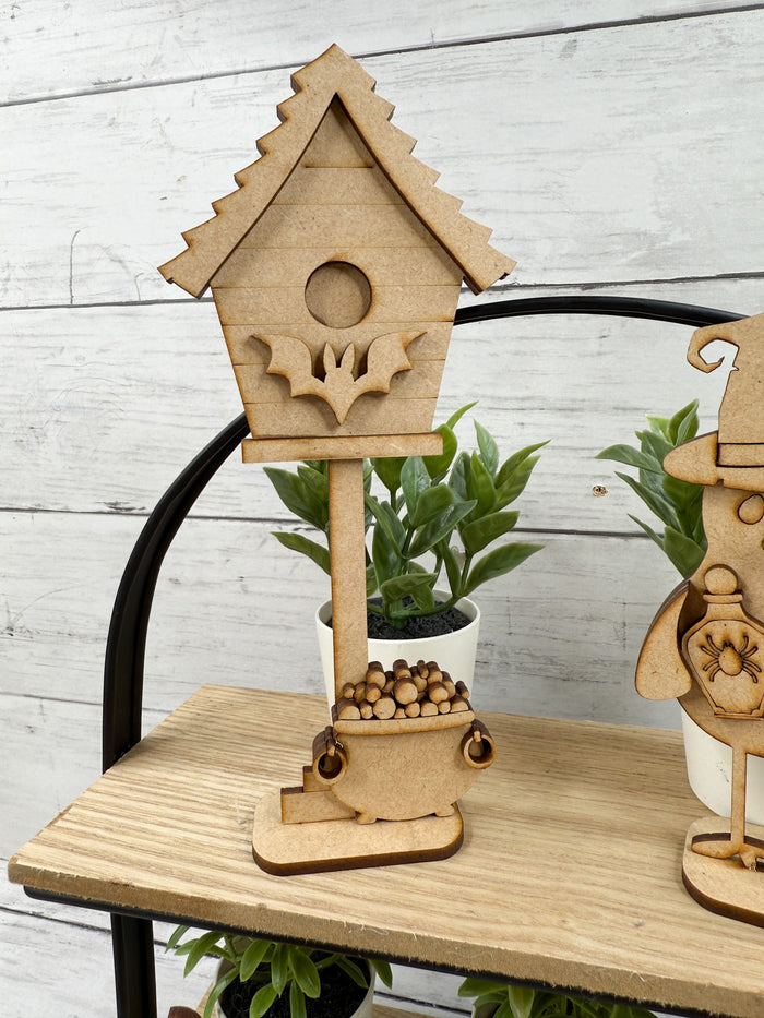 Set of Halloween Birdies and Birdhouse DIY Craft Kit