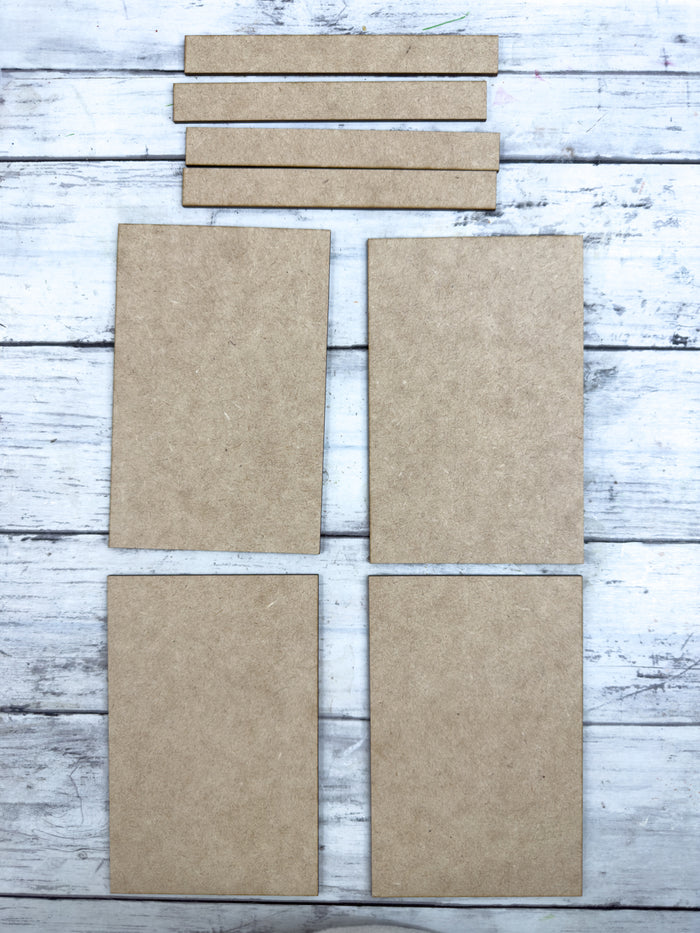Set of Planks with hat pieces DIY Kit