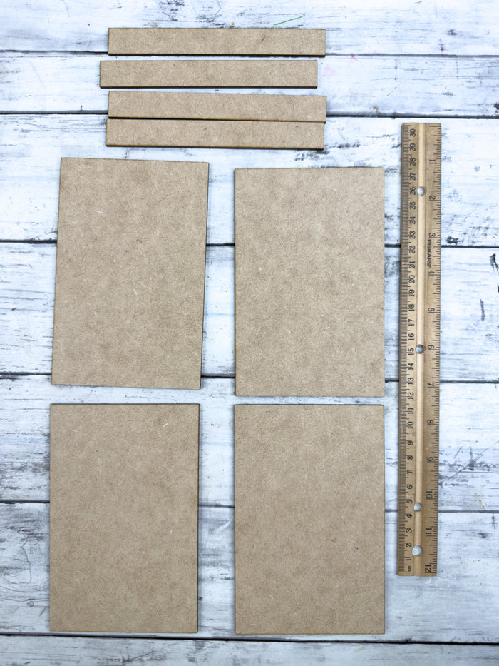 Set of Planks with hat pieces DIY Kit