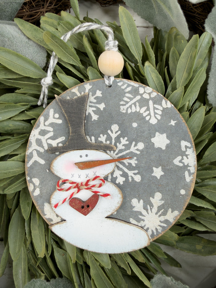 Set of Round Snowmen Ornaments DIY Kit