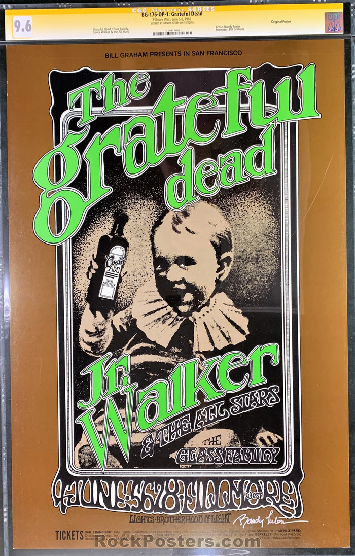 AUCTION - BG-176 - The Grateful Dead Poster - Randy Tuten Signed - Fillmore West - CGC Graded 9.6-204730-125148