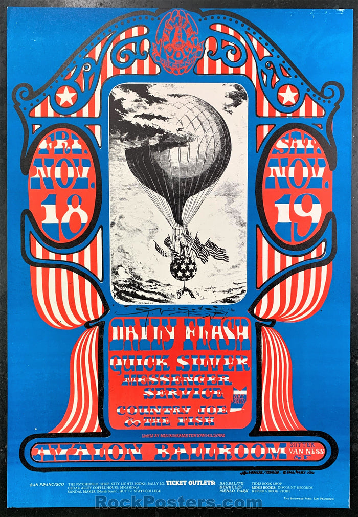 AUCTION - FD-35 - Daily Flash 1966 Poster - Mouse Signed - Avalon Ballroom - Near Mint Minus-197222-125168