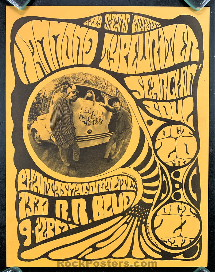 AUCTION - Hammond Typewriter -  Oregonu00a0 1967 Psychedelic Concert Poster - Condition - Excellent-76560-51520