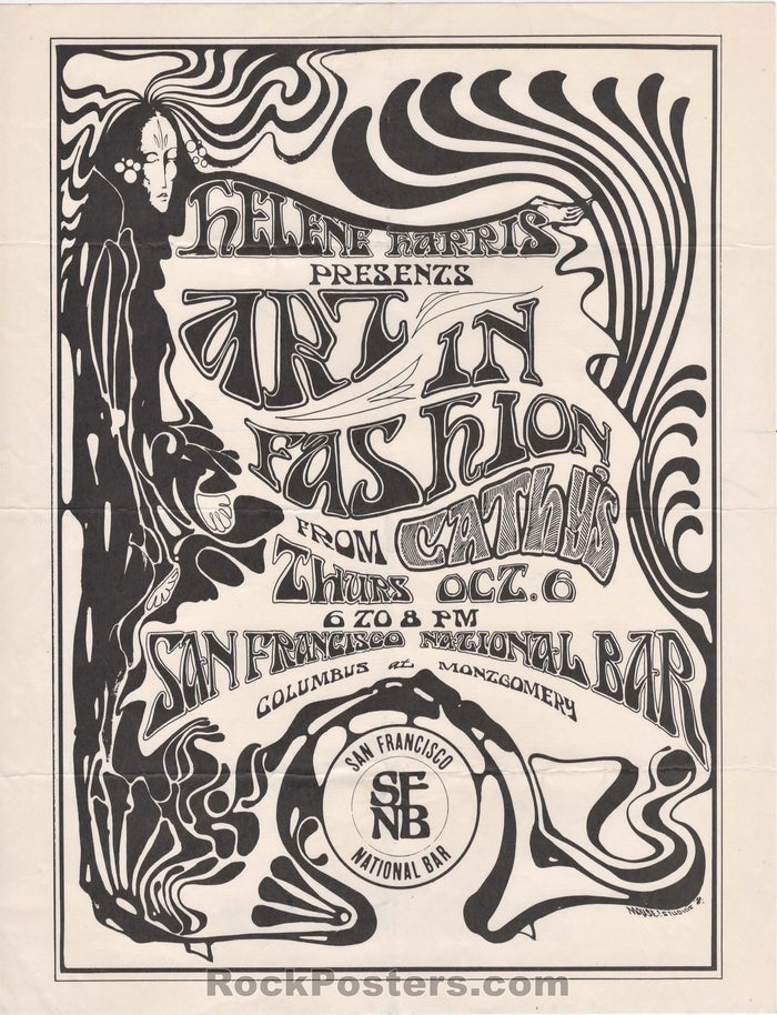 AUCTION - Mouse & Kelley - Art in Fashion Show 1966 Handbill - Excellent-222307-135925