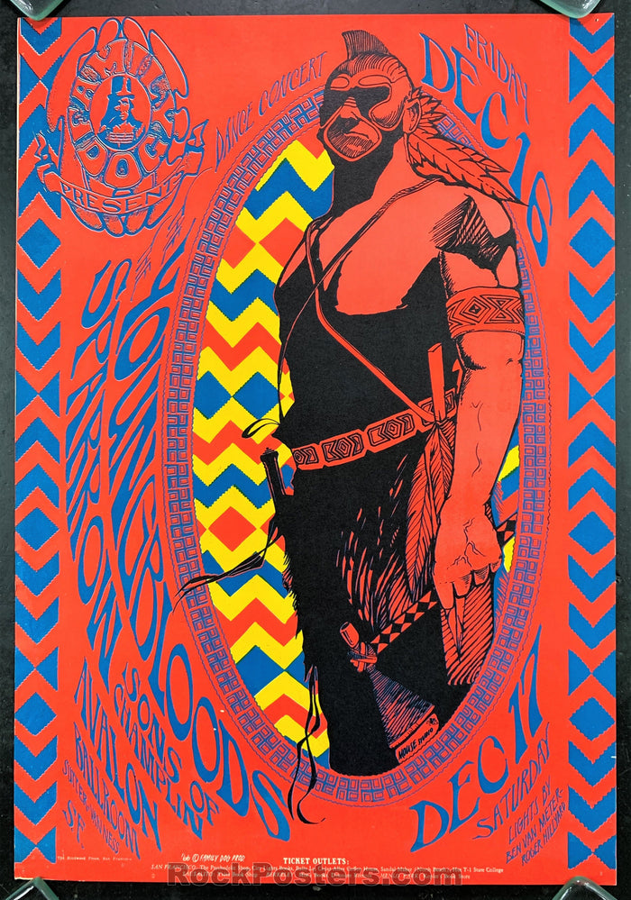 AUCTION - FD39  -  Youngbloods 1966 Original Poster - Avalon Ballroom - Condition - Excellent-77015-51524
