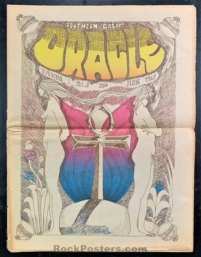 AUCTION - Drugs - So. Cal. Oracle Number 3 -  Psychedelic 1967 Underground Newspaper - Excellent-225226-135945