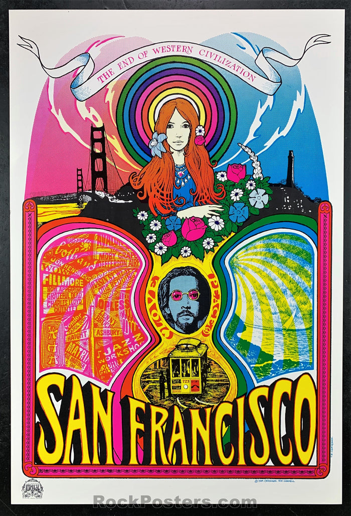 AUCTION -  San Francisco  - 1967 Psychedelic Head Shop Poster - Condition - Near Mint-77260-51555