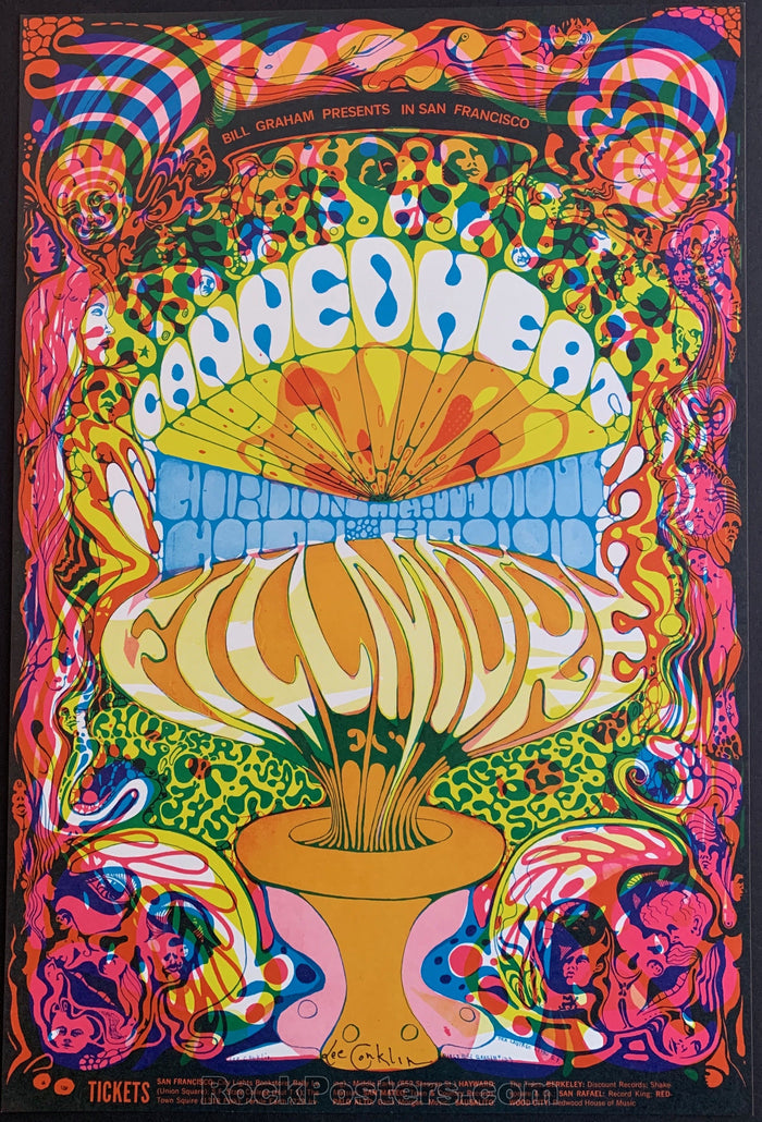 AUCTION - BG 139u00a0 - Canned Heat Gordon Lightfoot Lee Conklin Original  Poster - Fillmore  West - Condition -  Mint & Signed-75595-51558