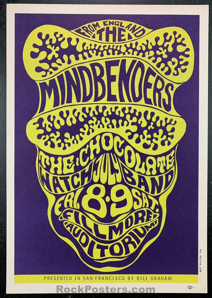 AUCTION - BG16  - Chocolate Watchband Mindbenders 1966 Fillmore Concert Poster - Condition - Excellent-76889-51559