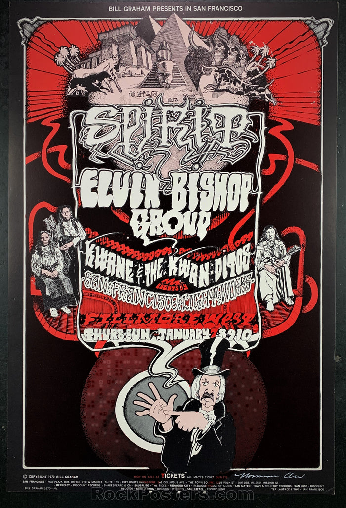 AUCTION - BG265  - Spirit Original  1971 Poster Artist SIGNED  - Fillmore West  - Condition - Near Mint Minus-76918-51576