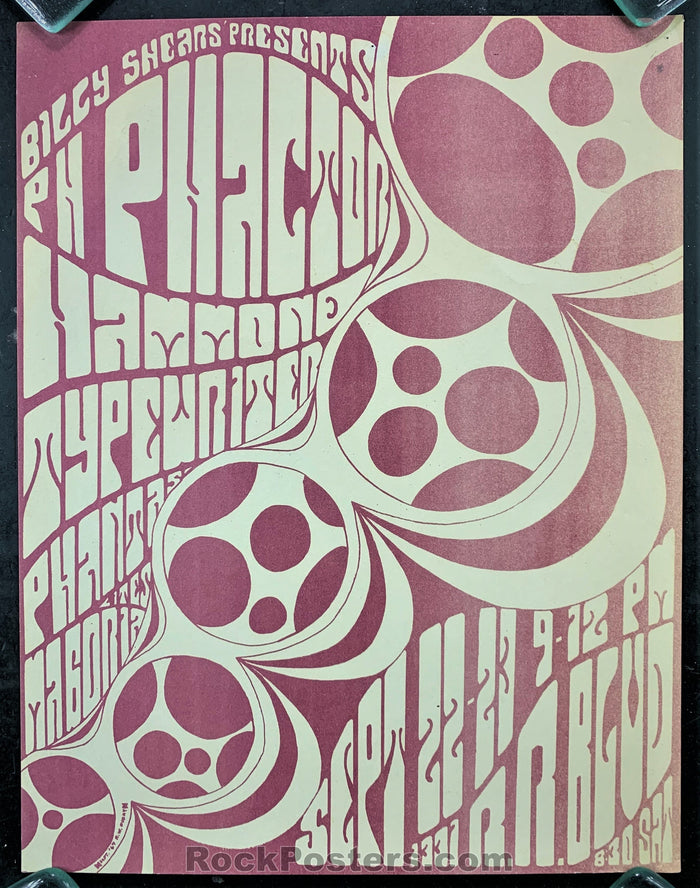 AUCTION - P.H. Phactor  - Oregon 1967 Psychedelic Concert Poster - Condition - Excellent-76559-51579