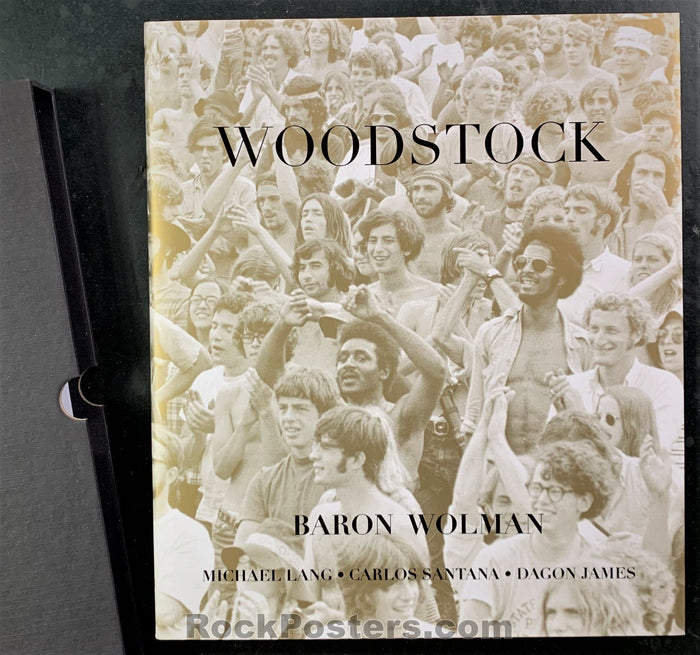 AUCTION - Woodstock - Signed Baron Wolman Photo Book with Ticket - Mint-222373-136019