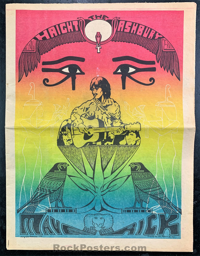 AUCTION - Psychedelic - Haight Ashbury Maverick Number Six - 1967 Underground Newspaper - Near Mint-225233-136058
