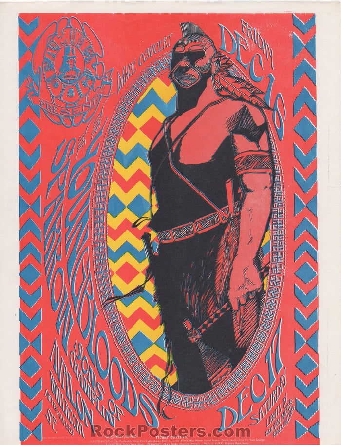 AUCTION - FD39 -  Youngbloods 1966 Original Handbill  - Avalon Ballroom - Condition - Near Mint-76985-51596