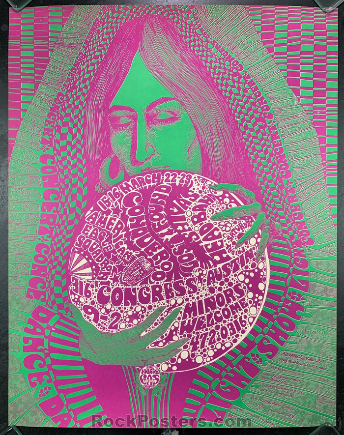 AUCTION - Vulcan Gas 17 -  Shiva's Headband Texas Concert Poster - Condition - Excellent-76914-51606