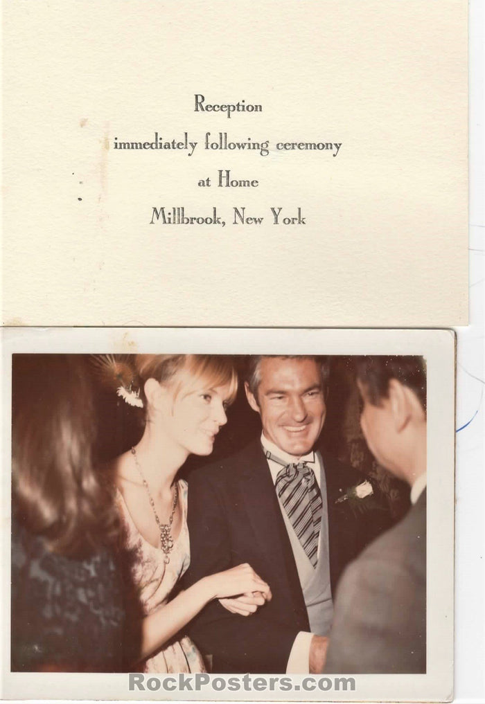 AUCTION - Drugs - Timothy Leary Wedding 1964 Wedding Invitation/Photograph  - Near Mint Minus-225863-136106
