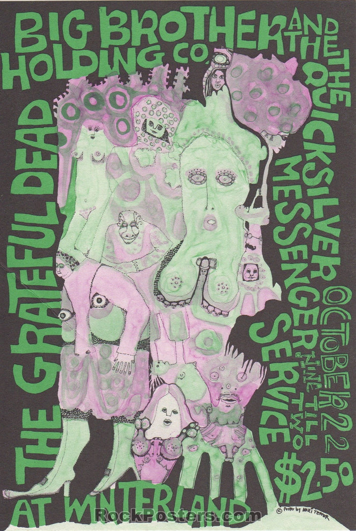 AUCTION - AOR2.205 - Grateful Dead Big Brother Janis 1967 Handbill - Winterland - Condition - Excellent-78076-51631