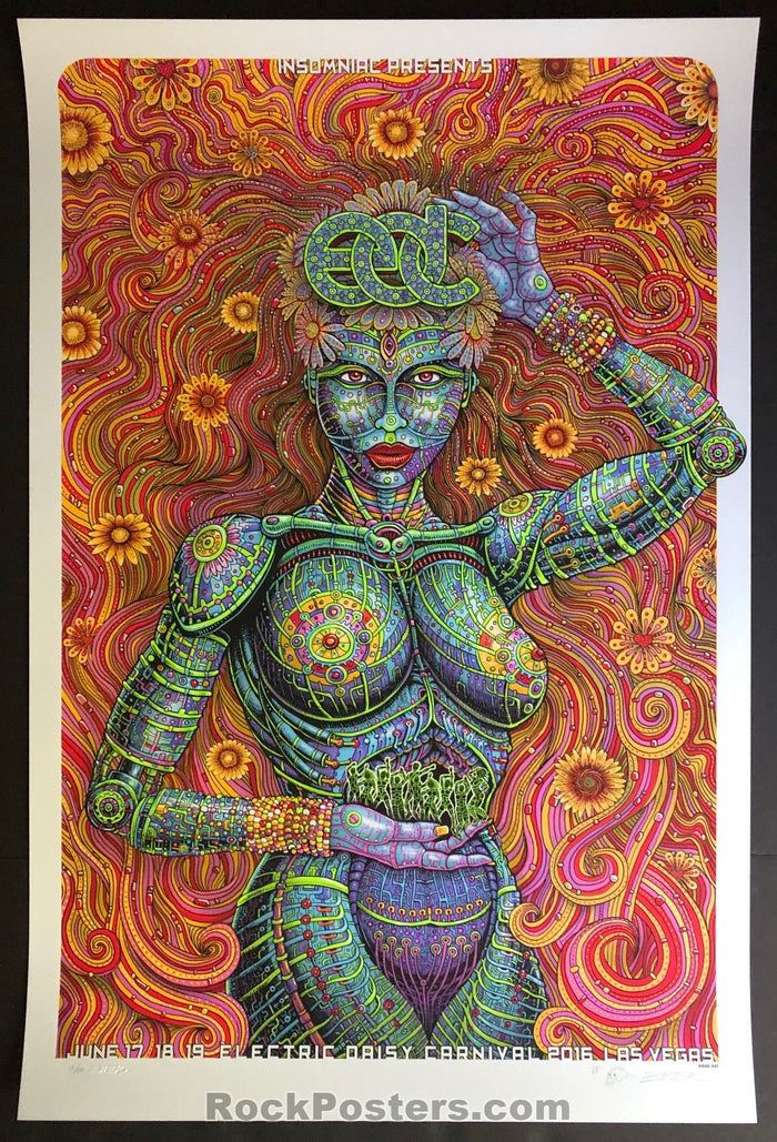 AUCTION - Emek Electric Daisy - Carnival Las Vegas '16 Silkscreen Pearl Stock Artist Edition of 100u00a0 - Condition - Mint-75922-51634