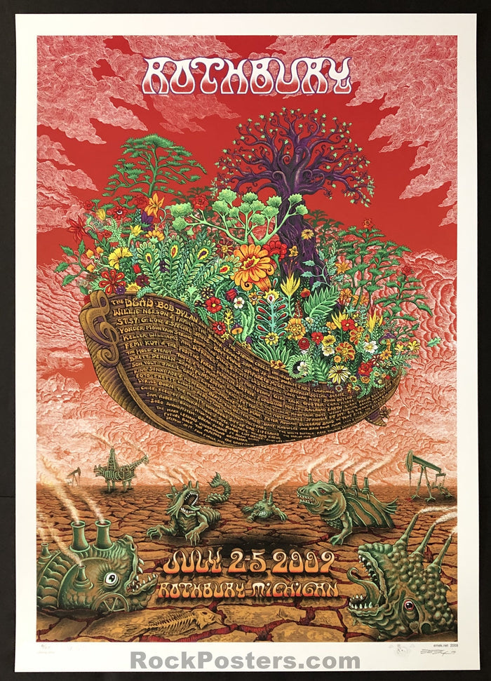 AUCTION - Emek Rothbury -  Festival '09 Bob Dylan The Dead RARE Silkscreen Apocalypse Edition of 25 - Condition - Mint-75741-51771