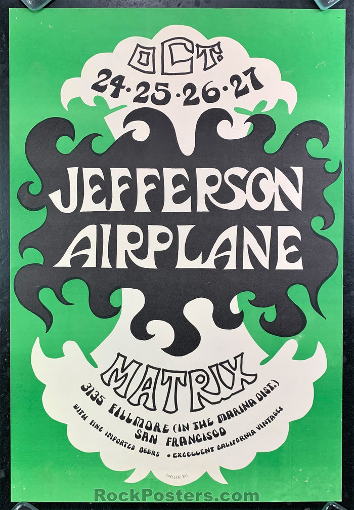 AUCTION - AOR-2.112 - Jefferson Airplane 1966 Poster - The Matrix - Excellent-222425-136147