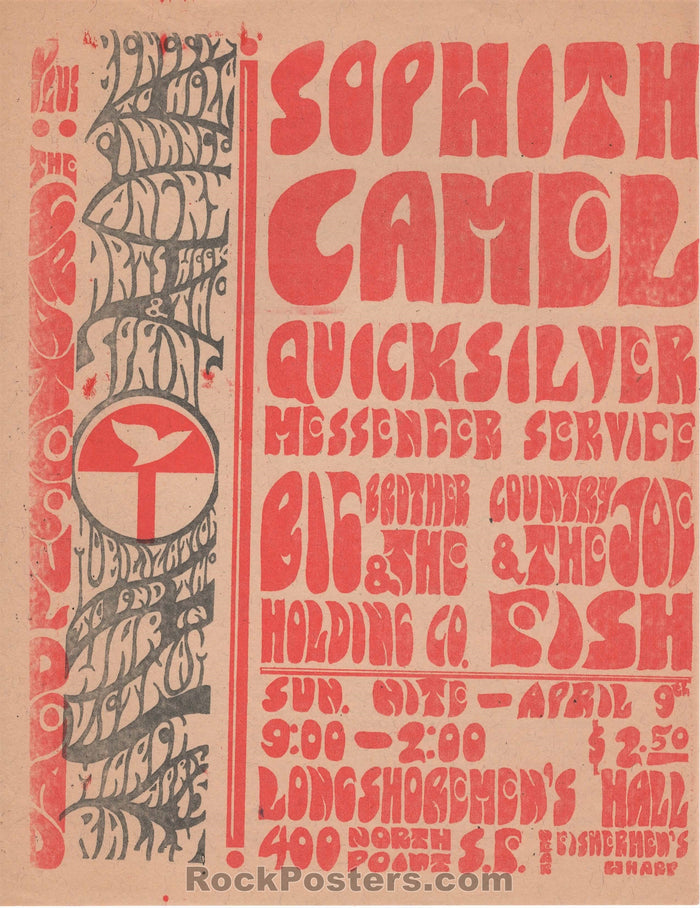 AUCTION - Grateful Dead - Longshoremen's Hall Two-Sided Benefit 1967 Handbill - Near Mint Minus-222372-136149
