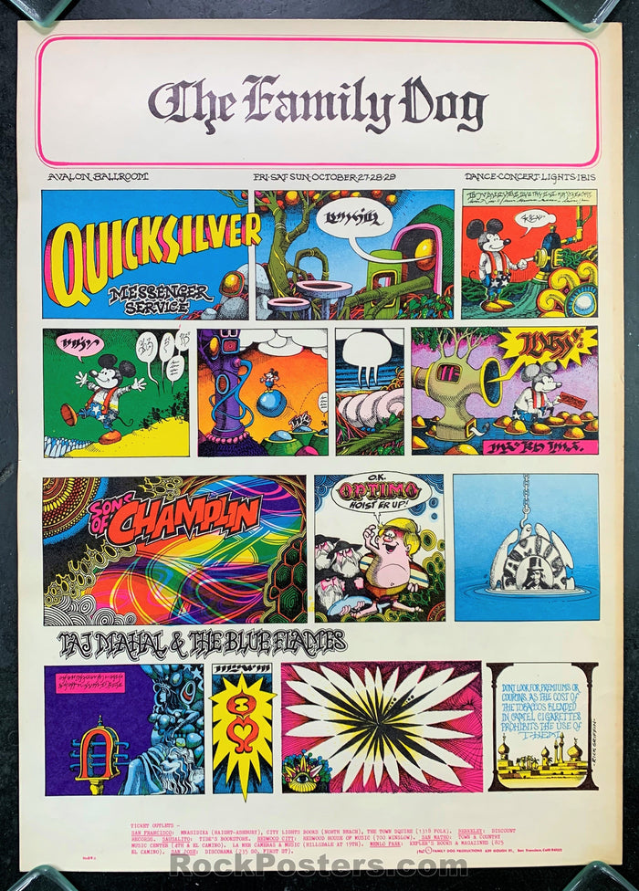 AUCTION - FD 89 - Quicksilver 1967 Original Poster  - Avalon Ballroom - Condition - Excellent-76926-51784